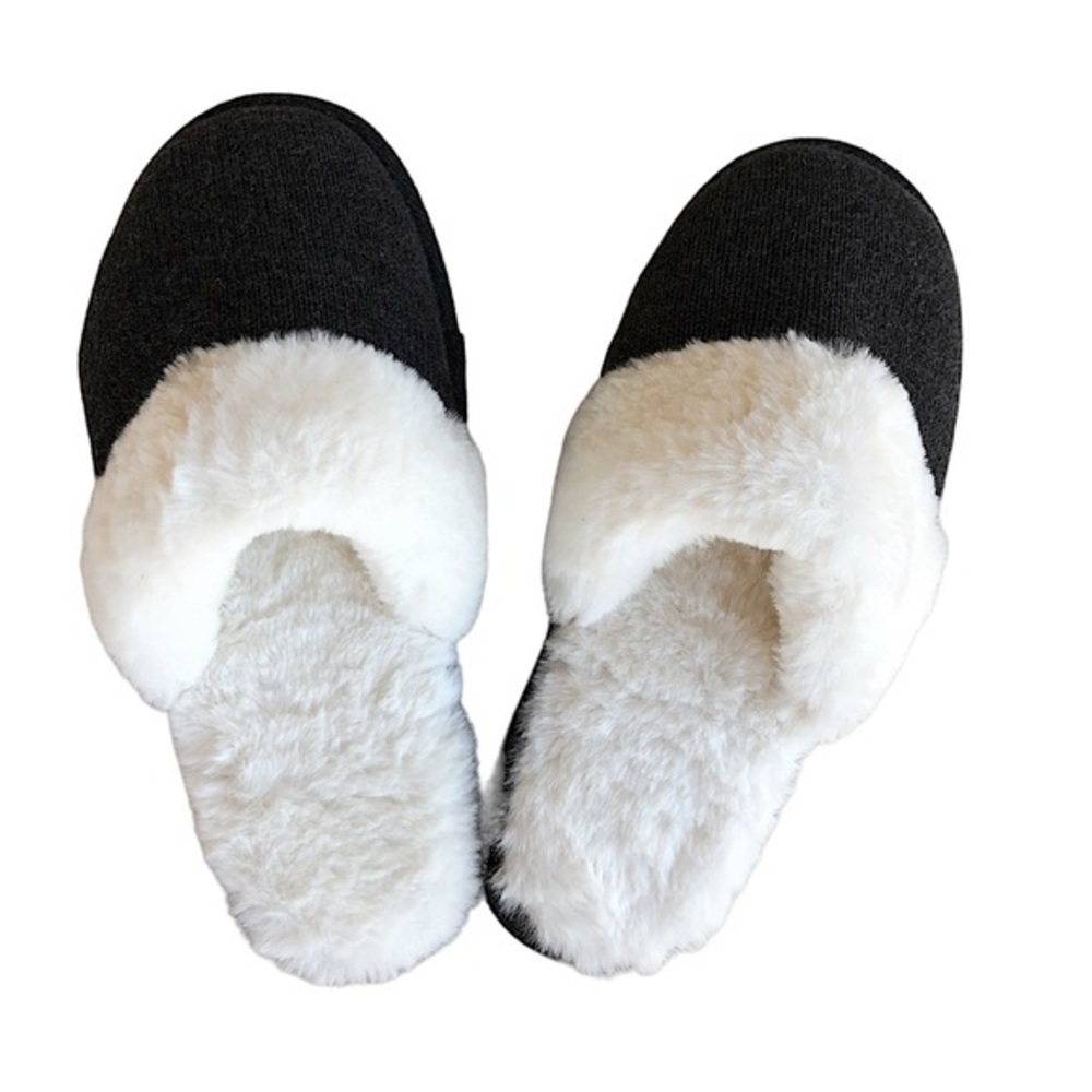 Victoria's Secret Cozy Fur and‎  Cashmere Blend Gray Slippers S